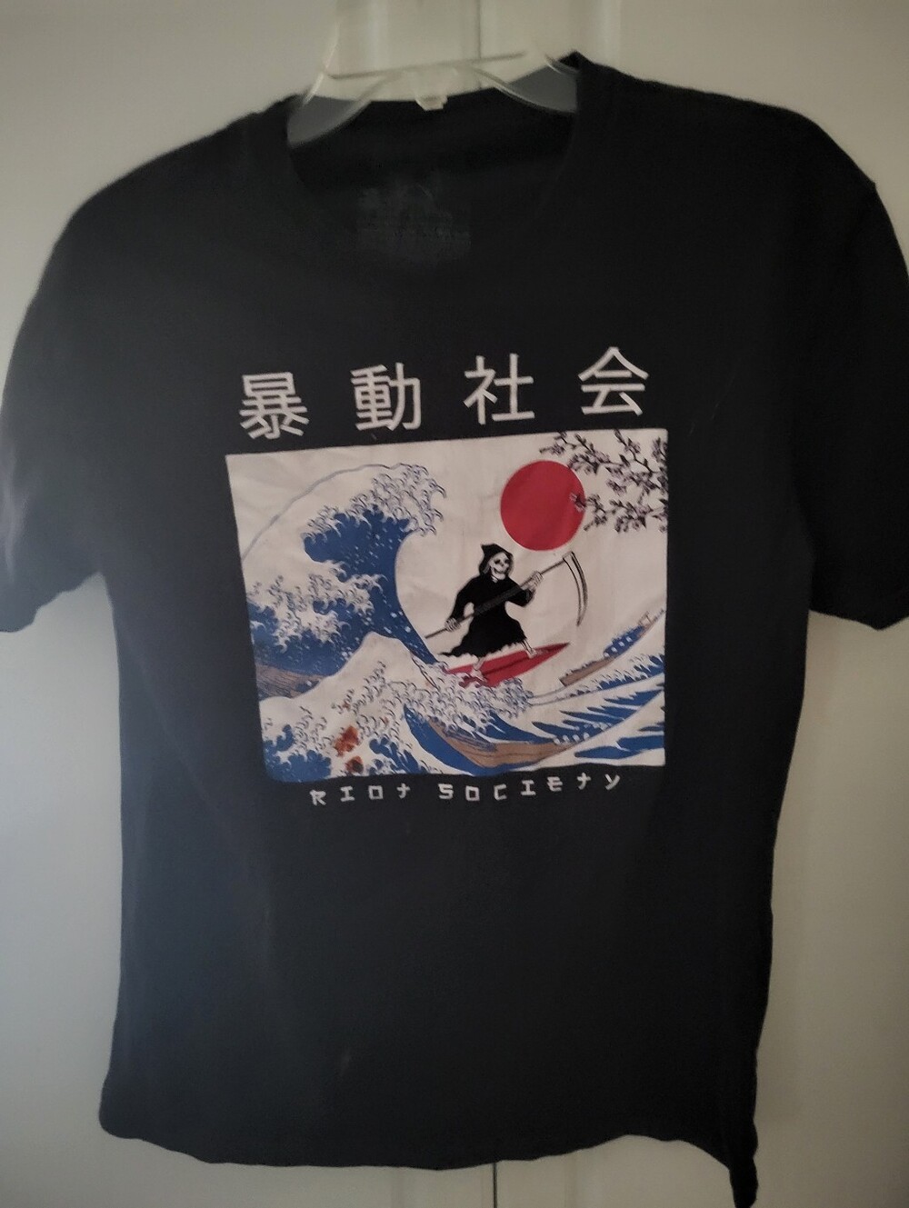 Riot Society Grim Reaper Surfing Japanese Wave Size Large